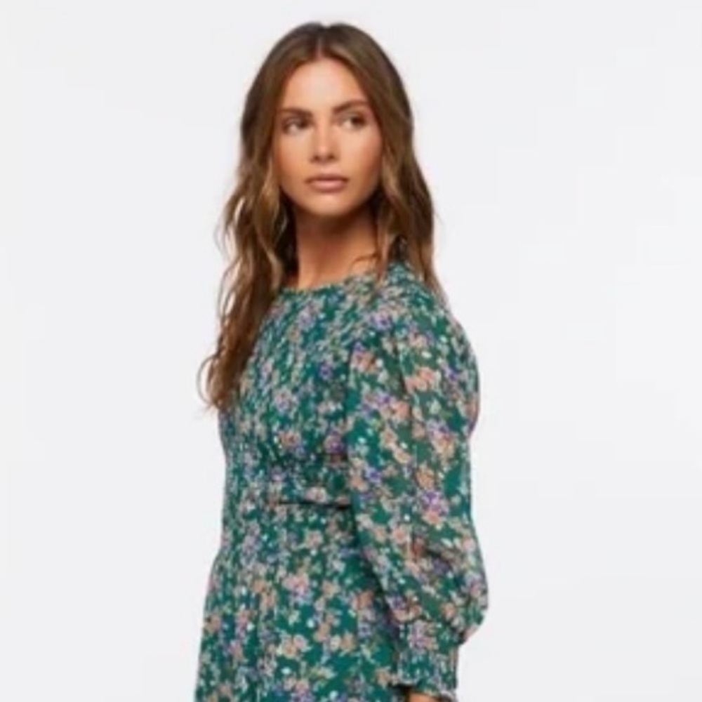 Forever21 Foral Print Midi Dress New Medium